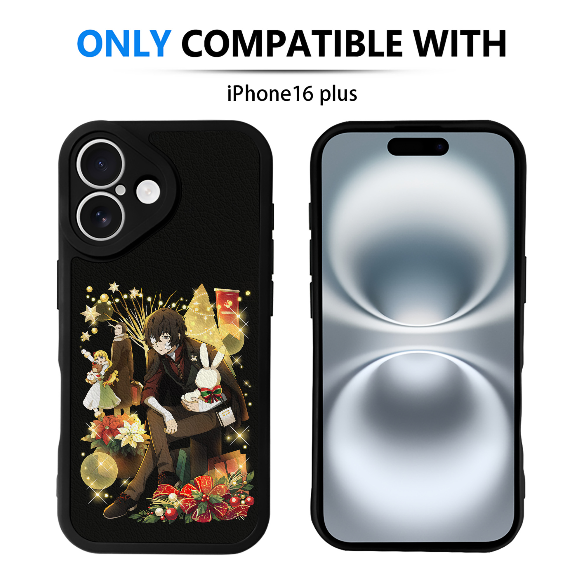 （画像用） 文豪ストレイドッグス Bungo Stray Dogs 【iPhone 16シリーズ対応】シリコンスマホケース（レザー調） 材質：シリコン